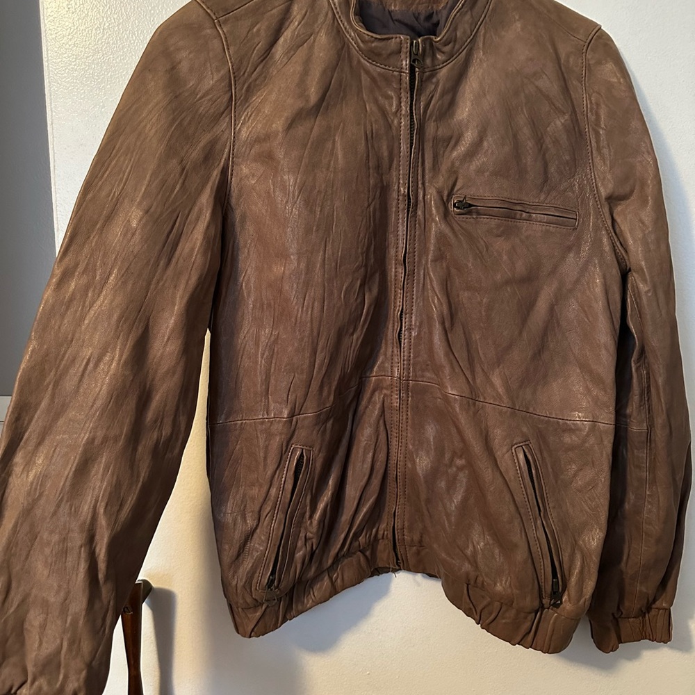 Women’s Brown Leather Jacket (Joie)